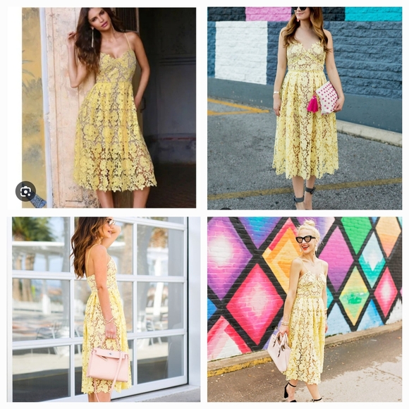 Donna Morgan Summer Lace Midi Dress sz 10 - Picture 2 of 8